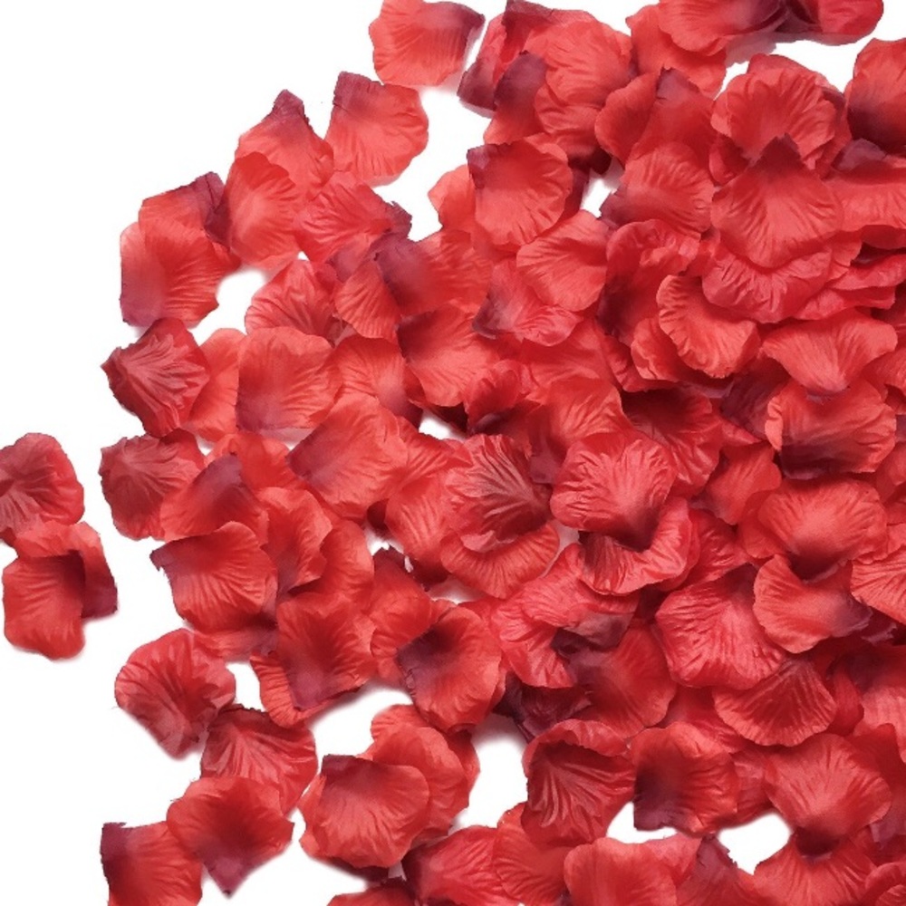 New Dark Red Silk Rose Petals Flower Decorations